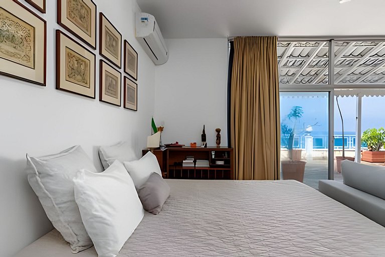 ADV005 Grande cobertura pra 8 na praia de Ipanema