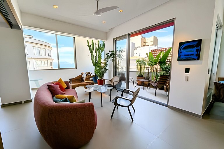 ADV016 3 quartos com terraço + vista mar