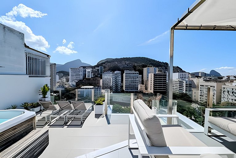 ADV011 Cobertura 2 quartos perto praia de Ipanema