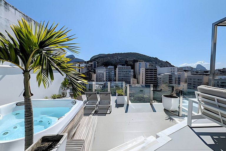 ADV011 Cobertura 2 quartos perto praia de Ipanema