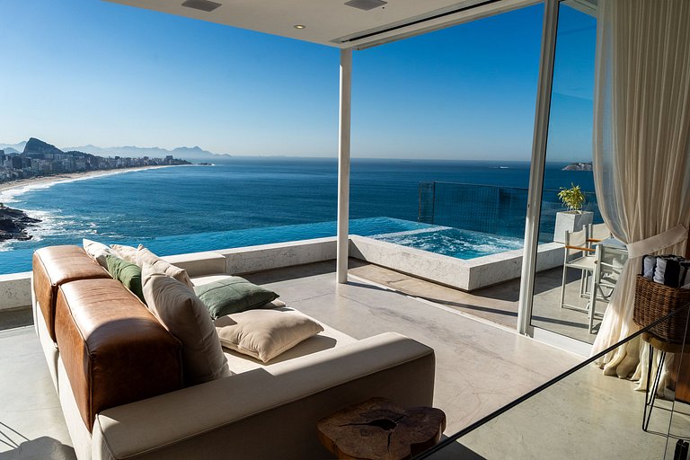 ADV006 Charmosa cobertura com vista mar no Vidigal